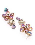 AVANT-GARDE PARIS Cercei in forma de floare - din aur de 18K filat - cu cristale - Multicolor