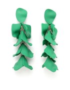 AVANT-GARDE PARIS Cercei in forma de petale - placati cu aur de 18K - Verde/Auriu