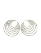 AVANT-GARDE PARIS Cercei semicirculari cu zirconia - Argintiu