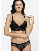 AVANT-GARDE PARIS Set de chiloti si sutien din dantela cu cupe triunghiulare - Negru