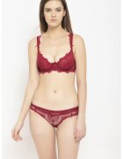 AVANT-GARDE PARIS Set de sutien si chiloti cu insertii de dantela - 2 piese - Rosu inchis