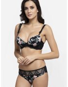 AVANT-GARDE PARIS Sutien cu burete si garnituri de dantela - Verde/Negru/Roz