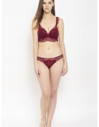 AVANT-GARDE PARIS Sutien cu burete si insertii de dantela - Visiniu