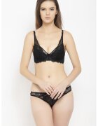 AVANT-GARDE PARIS Sutien de dantela cu bretele ajustabile - Negru