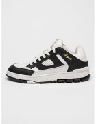 Axel Arigato Pantofi sport de piele cu talpa plata si logo - Alb/Negru
