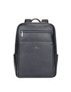 B Cavalli B Rucsac unisex de piele cu aspect texturat 166993 - Negru