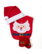 Baby Town Set 3 piese pentru bebelusi model Mos Craciun