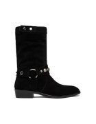 Badura Ghete dama model EO-CAPRI-V1778-303 - piele naturala - negru - slip-on - benzi elastice