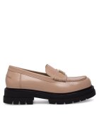 Badura Pantofi sport dama - Piele naturala/Piele lacuita - Bej - Bej