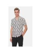 BALDESSARINI Camasa barbati B3 76002.3720 - Viscoza - Alb/Negru - Alb/Negru