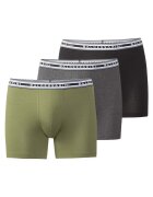 BALDESSARINI Set de boxeri cu banda logo in talie - 3 perechi - Verde/Negru/Gri