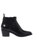 Baldinini Botine cowboy de piele cu toc inalt - Negru