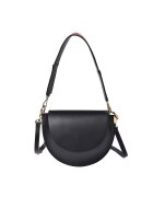 Baldinini Geanta crossbody din piele cu clapa - Negru