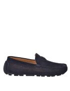 Baldinini Mocasini din piele intoarsa cu design perforat - Bleumarin