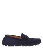 Baldinini Mocasini din piele intoarsa cu design tesut - Albastru indigo
