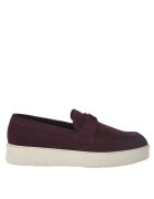 Baldinini Pantofi loafer de piele intoarsa cu logo - Visiniu