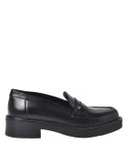 Baldinini Pantofi loafer din piele cu monogama discret aplicata - Negru