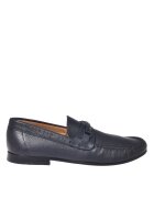 Baldinini Pantofi loafer din piele cu varf rotund si model uni - Albastru inchis