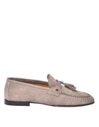 Baldinini Pantofi loafer din piele intoarsa cu canafi - Bej deschis