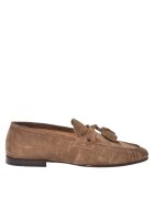 Baldinini Pantofi loafer din piele intoarsa cu canafi - Caramel