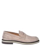 Baldinini Pantofi loafer din piele intoarsa cu model uni - Bej deschis