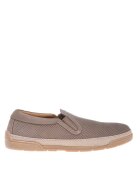 Baldinini Pantofi slip-on din piele nabuc cu design perforat - Bej