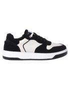 Baldinini Pantofi sport cu garnituri de piele intoarsa - Alb/Negru