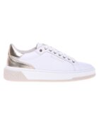 Baldinini Pantofi sport de piele cu accente metalizate - Alb