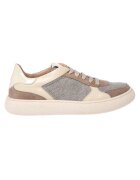 Baldinini Pantofi sport din piele cu insertii din material textil - Bej