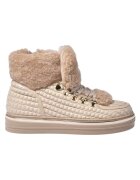 Baldinini Pantofi sport flatform din piele - Crem