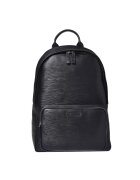 Baldinini Rucsac din piele cu buzunar frontal - Negru