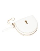 Bally Saszeta Catilyn - alb - 10x10x3 -5cm - din piele naturala - cu detalii aurii