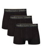 Bamboo Basics Bamboo - Set de boxeri Liam - 3 perechi - Negru