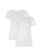 Bamboo Basics Bamboo - Set de tricouri de casa Kate - 2 piese - Alb