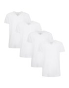 Bamboo Basics Set de tricouri cu decolteu in V Velo - 4 piese - Alb