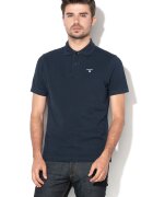 Barbour Tricou polo din material pique cu logo brodat - Bleumarin