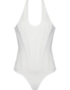 BARDOT Body dama alb - elastic
