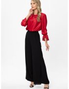 BAROCCA Bluza cu aspect de satin si mansete cu insertii elastice Eros - Rosu