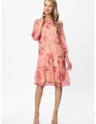 BAROCCA Rochie cu decolteu in V si model floral - Roz