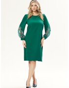 BAROCCA Rochie cu detalii cu animal print - Verde aquamarin