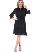 BAROCCA Rochie evazata cu maneci 3/4 Amelie - Negru
