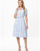 BAROCCA Rochie midi cu model Ellia - Albastru/Bej deschis