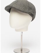 Barts Palarie baker boy cu model in carouri Mr. Mitchell - Alb/Negru