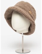 Barts Palarie bucket cu blana shearling sintetica Teddybuck - Maro