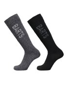 Barts Set de sosete mid-calf din amestec de lana cu logo pentru ski - 2 perechi - Negru/Gri inchis melange