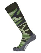 Barts Sosete lungi din amestec de lana - Gri melange/Kaki inchis/Verde lime