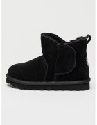 BEARPAW Ghete din piele intoarsa cu captuseala din amestec de lana Ruthie - Negru stins