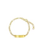 Bebe Gold Bratara Aur 14K pentru Copii si Bebelusi - model Figaro cu Placuta Gravabila si Personalizabila