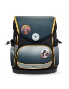 Belmil Rucsac ergonomic cu partea din spate dublata Compact Plus - Negru/Galben