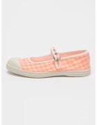 Bensimon Balerini cu varf intarit si model gingham - Portocaliu/Alb murdar